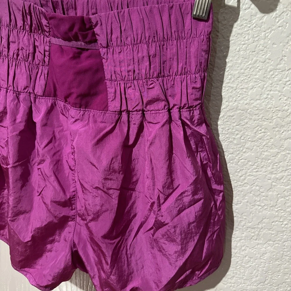 Free People Medium Hot Pink Shorts High Rise Athletic